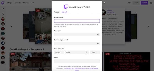 Come aprire un canale Twitch da computer