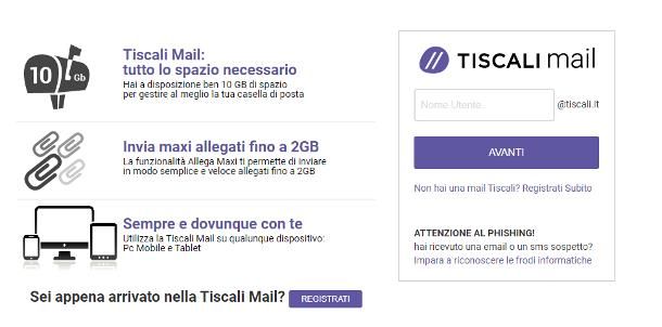 Come leggere le mail di Tiscali