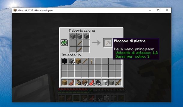 Piccone di pietra Minecraft