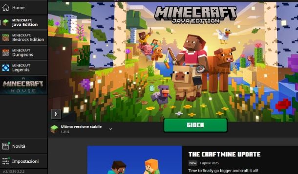 Come reinstallare Minecraft Java Edition
