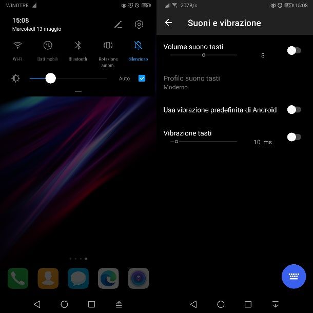 Disabilitare suoni tastiera Android