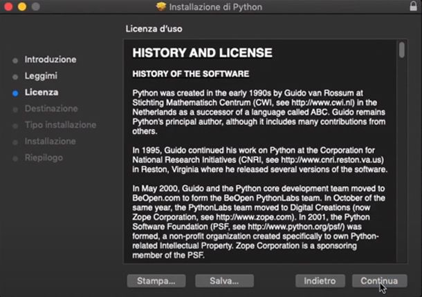 L'installazione di Python 3 su Mac