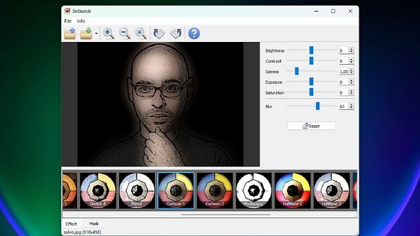 XnSketch Programmi per trasformare una foto in cartone animato gratis