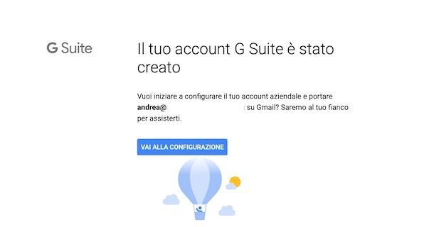 Configurare account G Suite