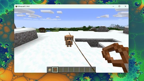 Golden Retriever Minecraft guinzaglio