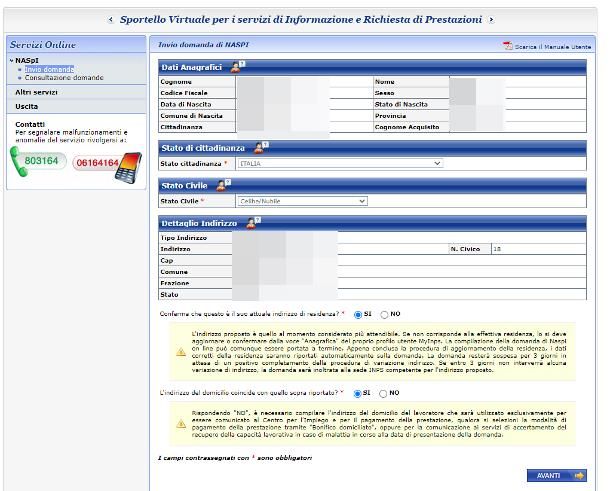 Come chiedere NASpI online