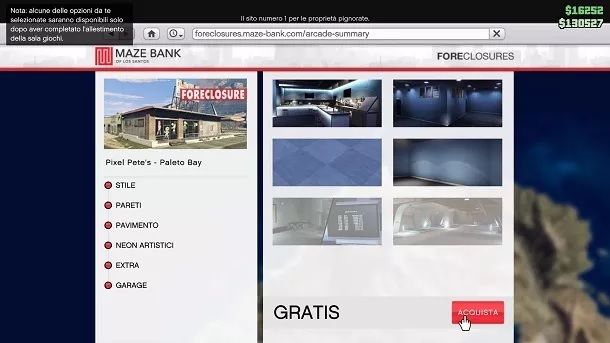 Sala giochi gratis GTA Online