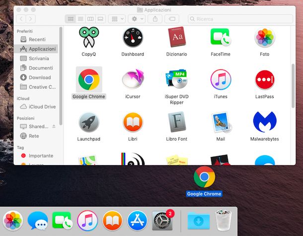 Disinstallare Chrome su Mac