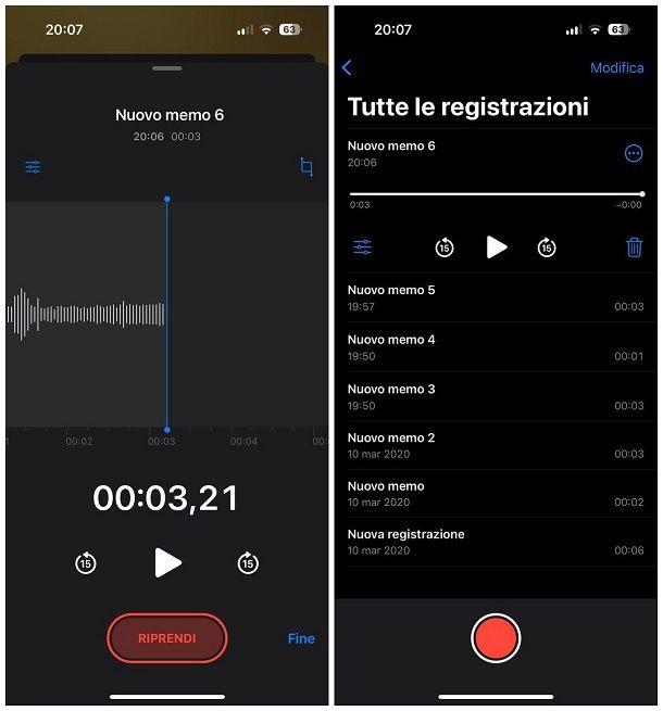 Come registrare con il cellulare iPhone: audio