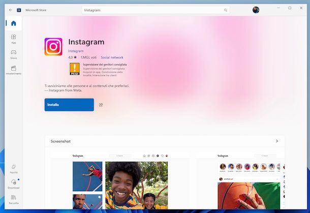 Instagram Windows 11