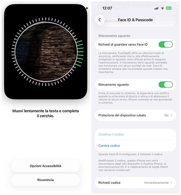 Come configurare Face ID