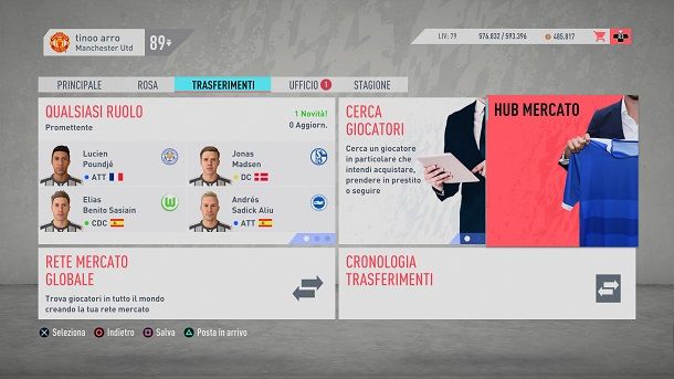 Hub mercato FIFA Carriera