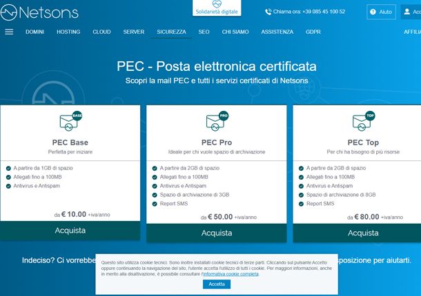 Crea una PEC con altri provider