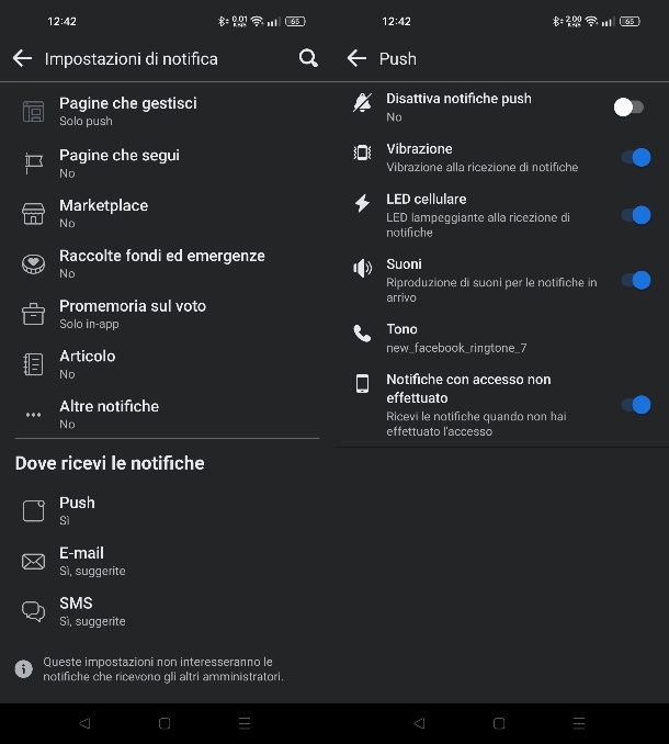 Come attivare suono notifiche Facebook su cellulare