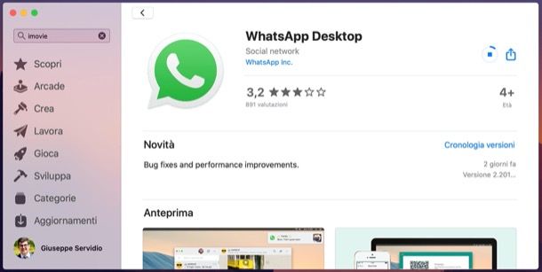 WhatsApp Mac 