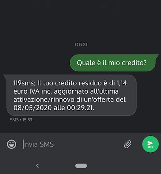 Verifica il tuo credito TIM via SMS