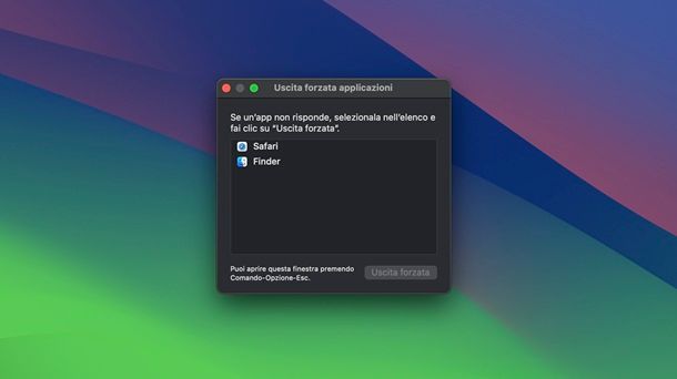 Chiusura forzata processi macOS