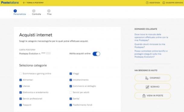 Attivare Postepay Evolution online da PC