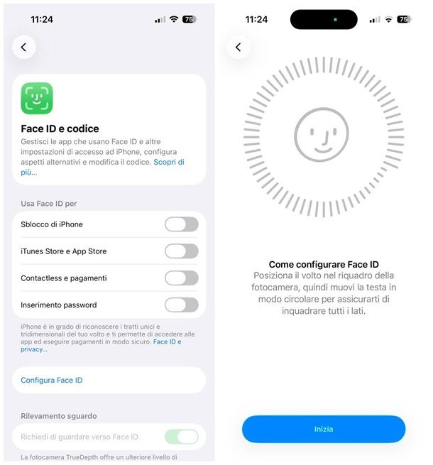 Come configurare Face ID