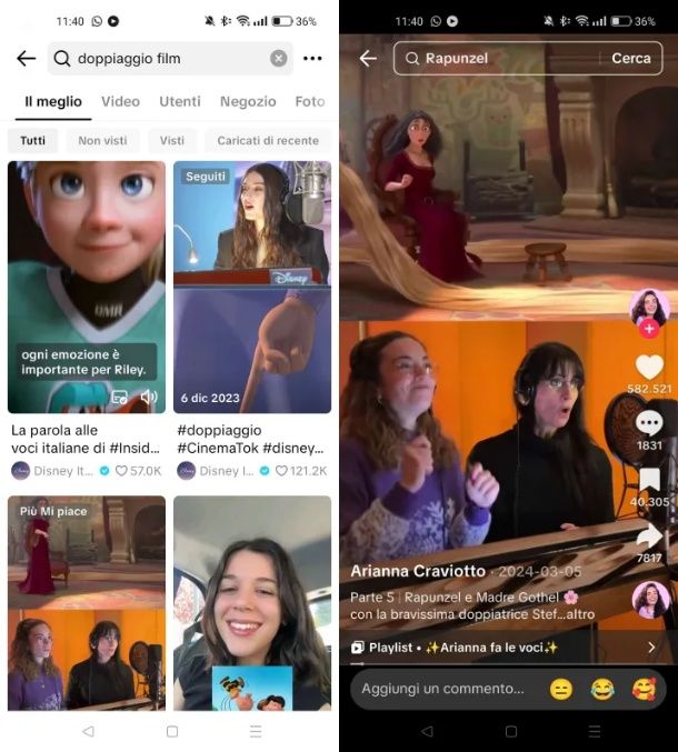 Come trovare doppiaggi su TikTok