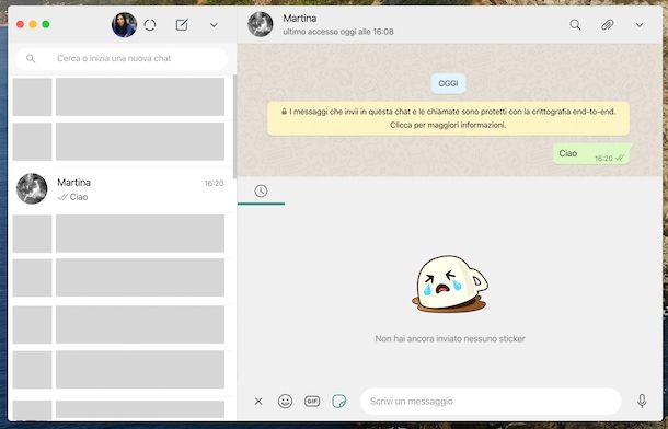 Eliminazione sticker WhatsApp computer