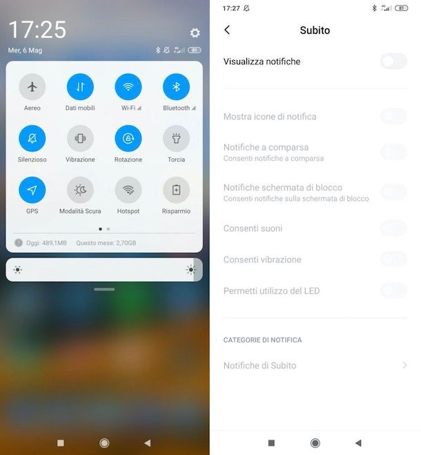 Silenziare le notifiche su Android