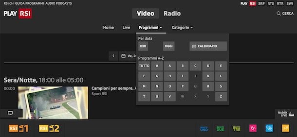 Cercare un programma su Play RSI