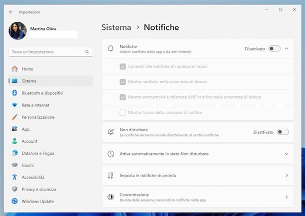 Notifiche Windows