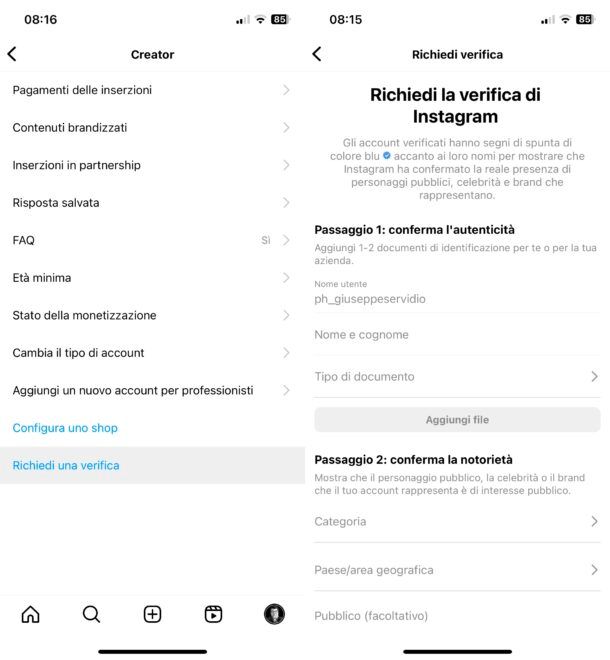 Come avere l'account verificato su Instagram