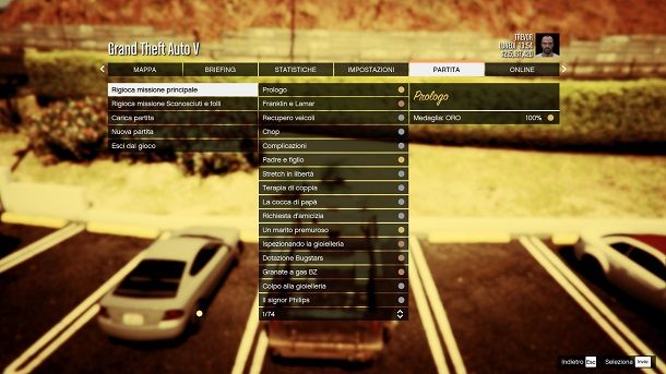 Rigiocare missione GTA 5