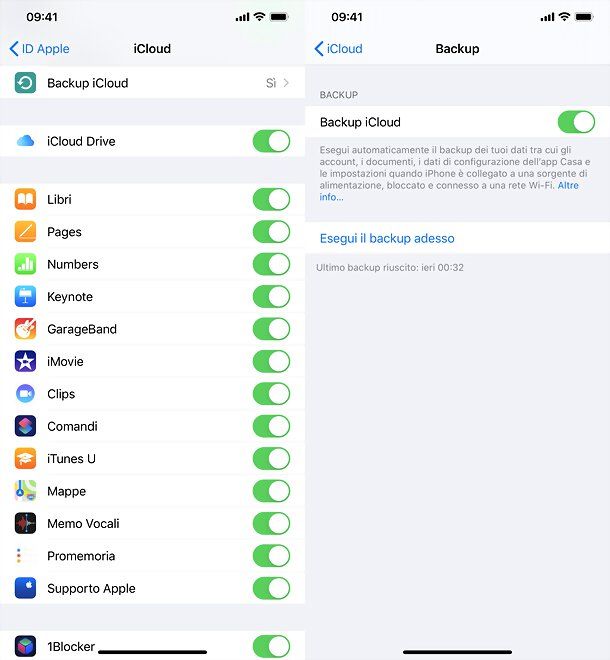 Backup iCloud