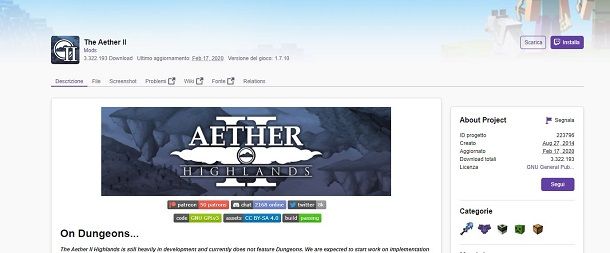 The Aether II su CurseForge