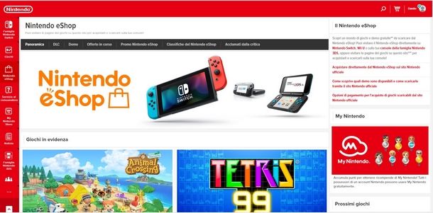 Procedura all'abbonamento a Nintendo Switch Online