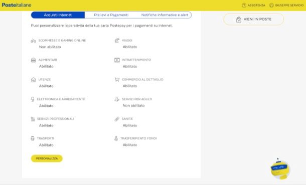 Attivare Postepay per acquisti online