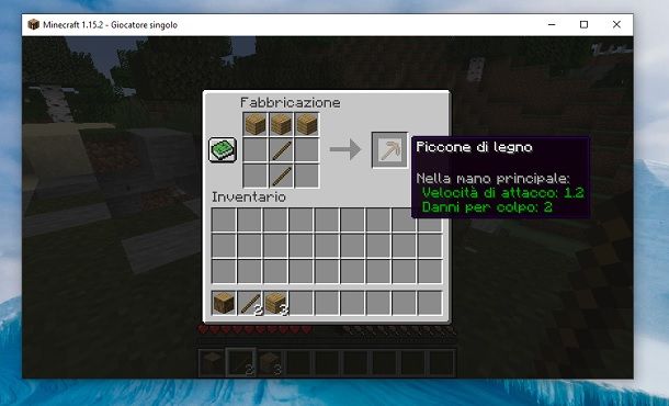 Piccone di legno Minecraft