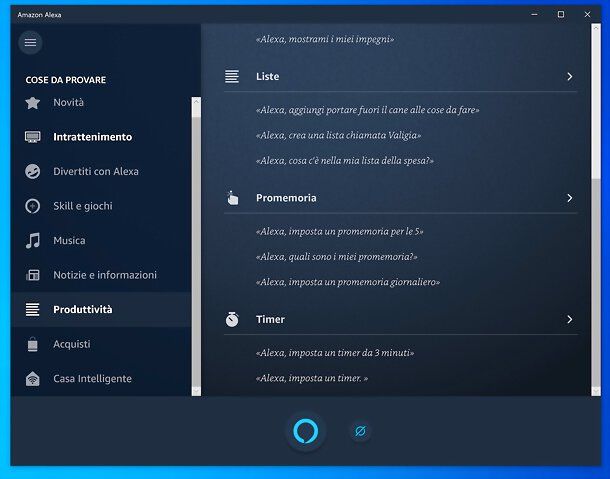 Alexa per Windows 10