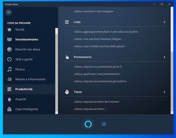 Alexa per Windows 10