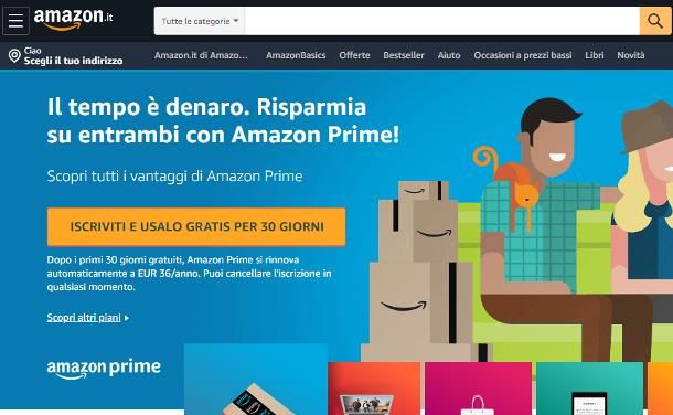 Come attivare Amazon Prime video