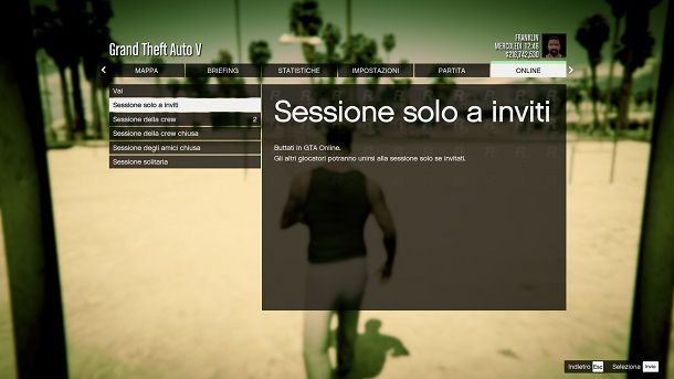 Sessione inviti GTA Online