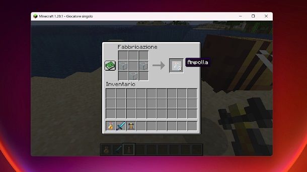 Crea ampolla Minecraft Java