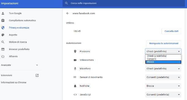 Come disattivare la localizzazione su Facebook