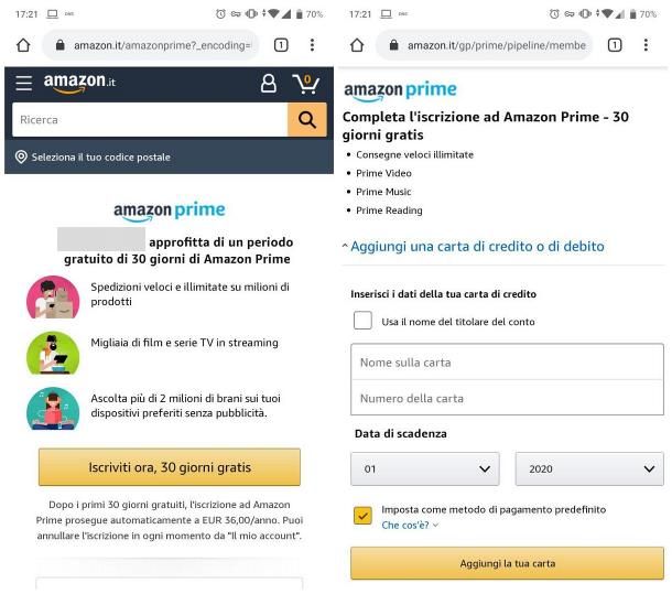 Come attivare Amazon Prime video