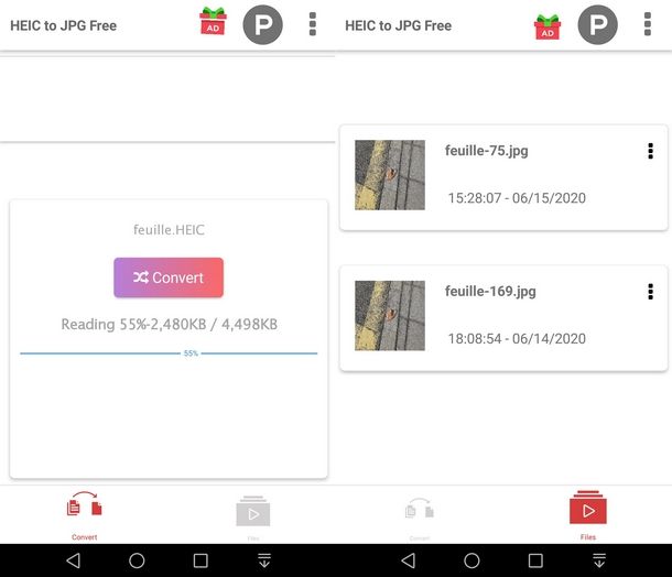 Convertire file HEIC in JPEG da dispositivi Android