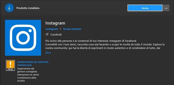 Instagram windows 10 app
