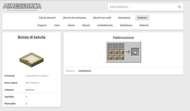 Botola di quercia MineSearch Minecraft