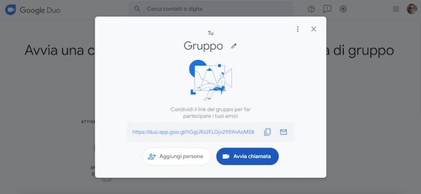 Videochiamata di gruppo con Duo