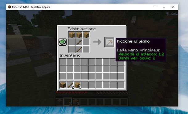 Piccone di legno Minecraft