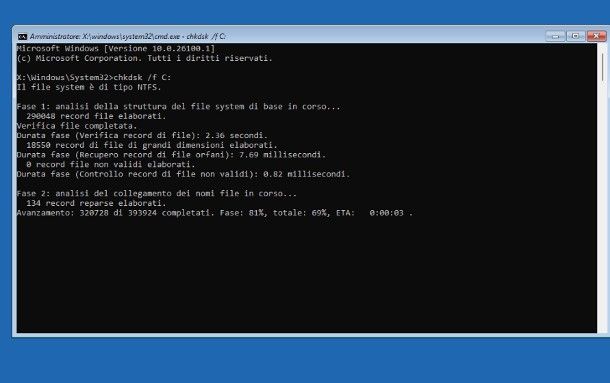 Come eseguire chkdsk all'avvio