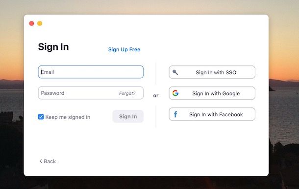 Come accedere a Zoom dal PC