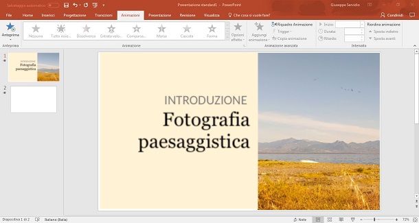 Usare immagini grandi PowerPoint